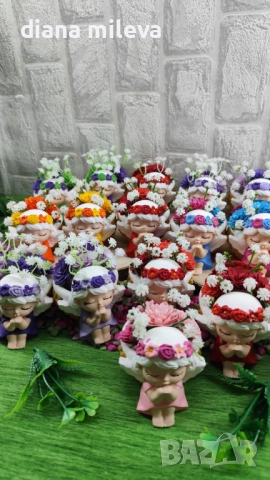 Ангелчета с цветя!!, снимка 4 - Декорация за дома - 52183081