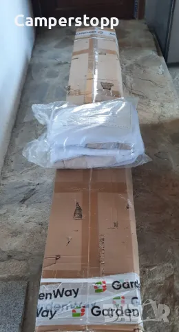 Градинска беседка с мрежа против комари Ibiza 3x4m кремава , снимка 5 - Градински мебели, декорация  - 50238688