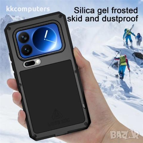 LOVE MEI Защитен Калъф за Xiaomi 17 Pro - Метал+Силикон, С винт, Стъкло, 6 цвята, снимка 6 - Калъфи, кейсове - 53888603