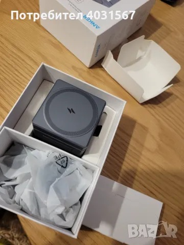 Anker зареждащо кубче 3в1 - Apple Watch, iPhone, Airpods с MagSafe, снимка 3 - Безжични зарядни - 49377046