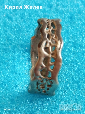 Сребърен пръстен с ажурна плетка красив стилен дизайн 26095