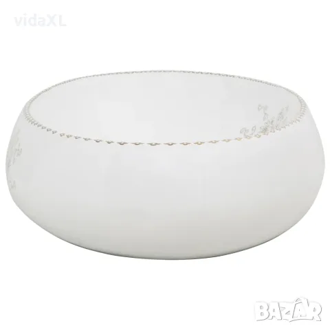 vidaXL Мивка за плот, бяла, овална, 59x40x15 см, керамика, снимка 5 - Мивки - 56146181