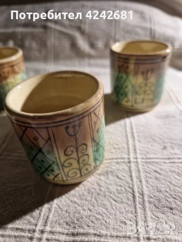 6 бр. ретро керамични чашки, снимка 2 - Антикварни и старинни предмети - 47842879