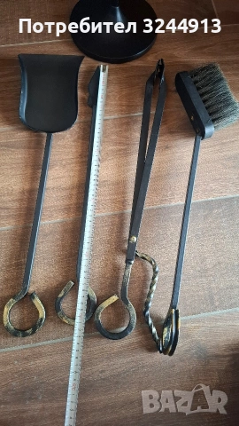 Красив комплект за камина от ковано желязо пет части, снимка 8 - Други стоки за дома - 53270841