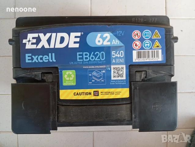 Акумулатор EXIDE EXCELL 62AH 540A R+