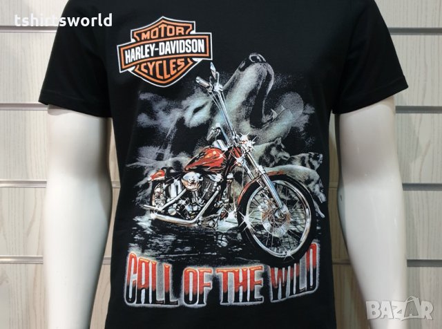 Нова мъжка тениска с дигитален печат HARLEY DAVIDSON, мотори, Call of the Wild, снимка 8 - Тениски - 35622537