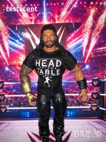 Екшън фигура WWE Roman Reigns Роман Рейнс ELITE SERIES Bloodline mattel figure елит, снимка 5 - Колекции - 48384867