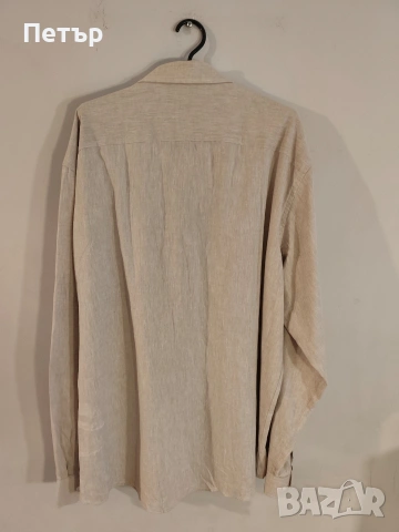 Мъжка ленена риза Lazarini, снимка 2 - Ризи - 54280924