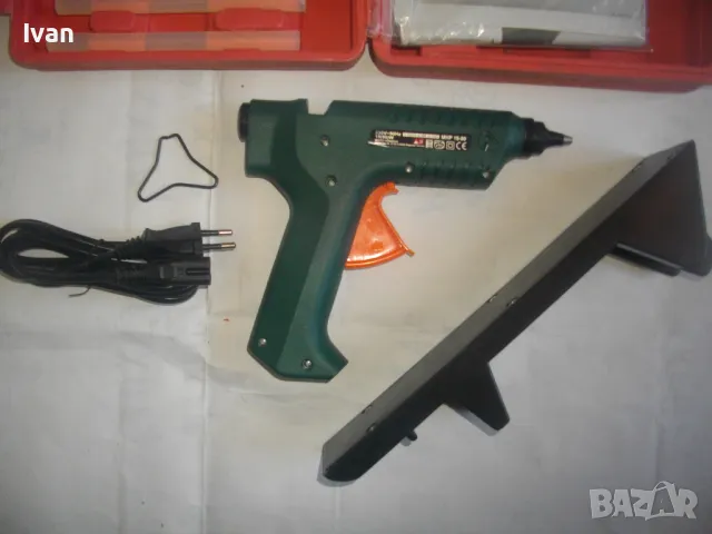 НОВ MEISTER ОРИГИНАЛЕН НЕМСКИ ПИСТОЛЕТ ТОПЛО ЗАЛЕПЯНЕ ЛЕПЕНЕ ФИКСИРАНЕ ПРЪЧКИ СИЛИКОН ПЪЛЕН КОМПЛЕКТ, снимка 10 - Други инструменти - 49048122