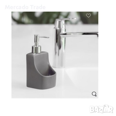 Диспенсер Mercado Trade, За кухненска мивка с държач за гъба, Сив, снимка 3 - Други - 42497598