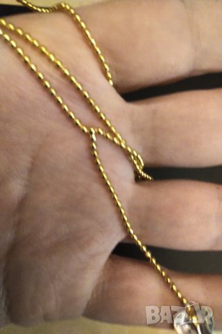 Позлатено сребърно колие със сваровски кристалразпродажба , снимка 2 - Колиета, медальони, синджири - 31437683