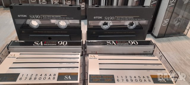 TDK SA 90 хромни аудио касети с чисти обложки с етикети