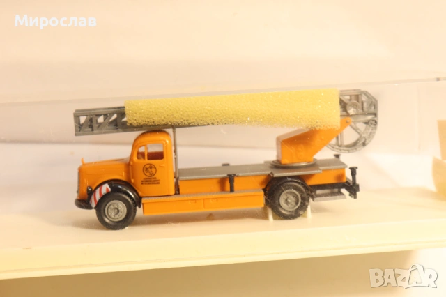BREKINA H0 1/87 MERCEDES ПОЖАРНА КАМИОН МОДЕЛ, снимка 6 - Колекции - 53297430