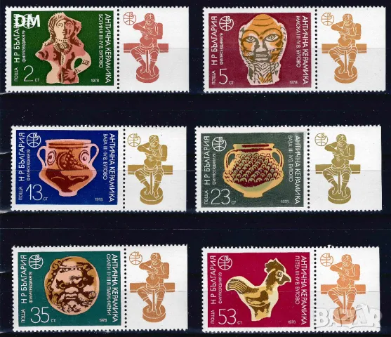България 1978 - керамика с винетки MNH