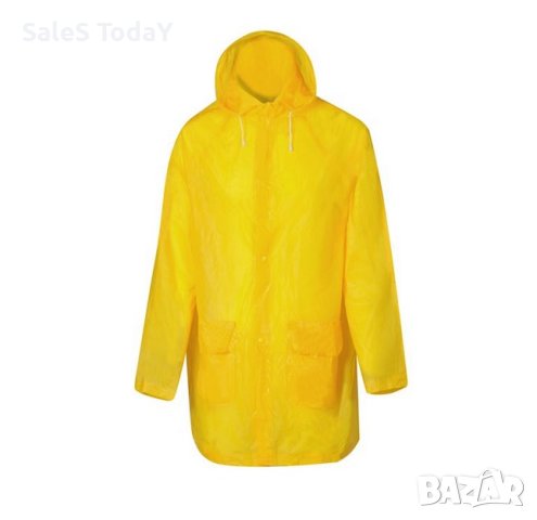 Дъждобран с качулка, Водоустойчив, жълт за възрастни, 88x66 см, снимка 1 - Други - 42077207