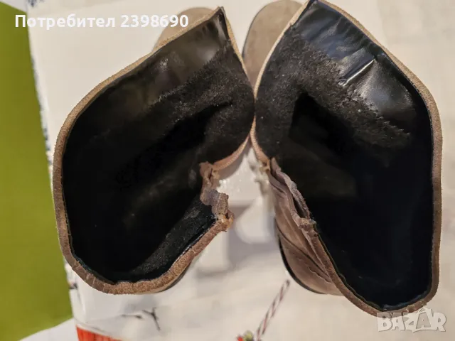 Дамски боти от естествена кожа (велур) , снимка 5 - Дамски боти - 48653042