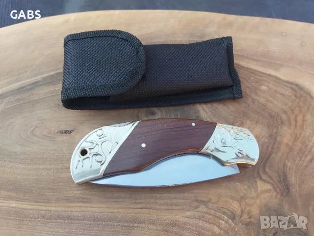 Сгъваем нож BODA Stainless с текстилна кания,131, снимка 4 - Ножове - 49492458