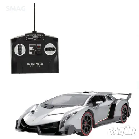 RC кола Lamborgini Veneno Silver със светлини S_1219392, снимка 1 - Коли, камиони, мотори, писти - 47923078