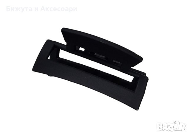 Щипка за коса черна, силиконова, 7.5 см, #12523-4, снимка 1
