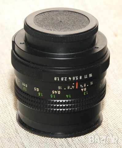 обектив Pentacon auto 50mm, 1,8 с преходник, снимка 6 - Обективи и филтри - 53905903