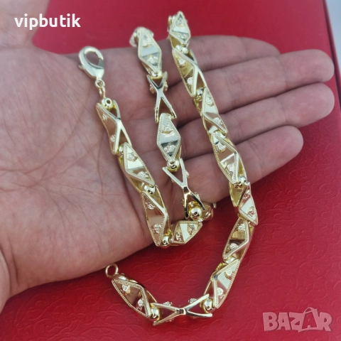 ланци с покритие 14 к, снимка 4 - Колиета, медальони, синджири - 52006554