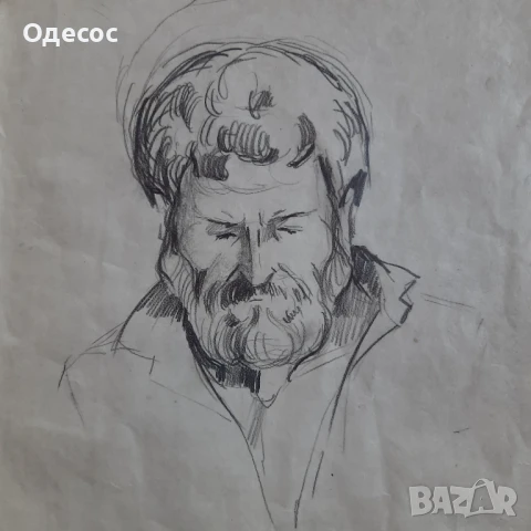 Владимир Димитров Майстора -рисунка с молив на мъж, снимка 8 - Картини - 28180387