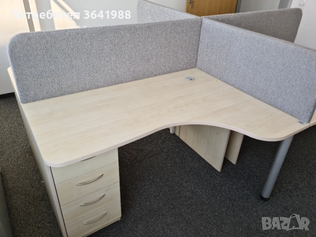 Бюро в композиция от 4 бр. с чекмеджета и шумо изолиращи прегради, снимка 2 - Работни маси и бюра - 53975658