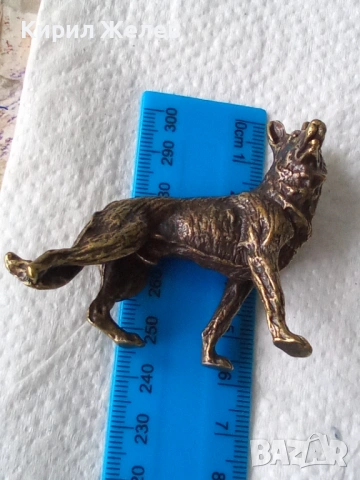 Бронзова фигурка на куче 52774, снимка 5 - Антикварни и старинни предмети - 53220792