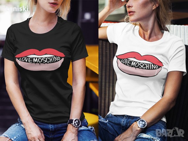  Дамска тениска Love Moschino принт 10 модела и всички размери , снимка 6 - Тениски - 28598783