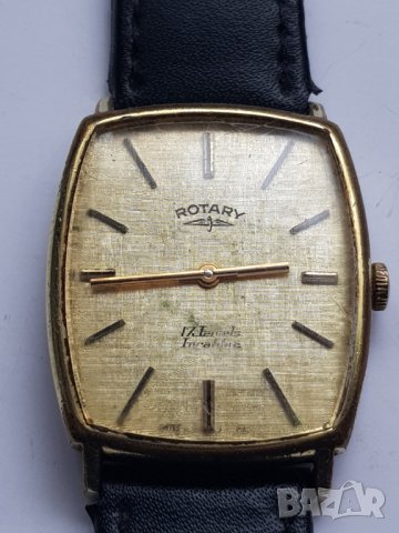 Мъжки позлатен механичен часовник Rotary 17 Jewel 70те год. в Антикварни и  старинни предмети в гр. Видин - ID38932825 — Bazar.bg