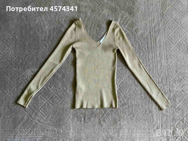 Стилна златиста блуза Mango