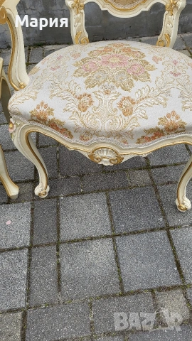 Красива барокова пейка и стол, снимка 12 - Столове - 54234144