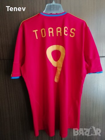 Spain Fernando Torres Adidas оригинална тениска фланелка Испания Торес размер L 2010 , снимка 2 - Тениски - 38106072