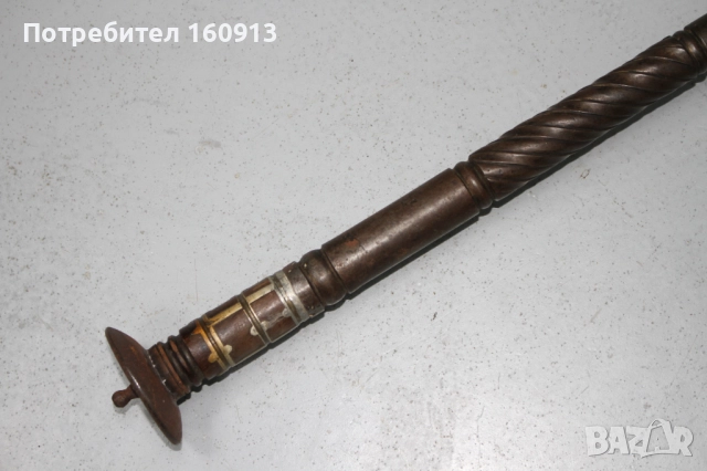 Оригинален Старинен Османски Азиатски Боен Буздоган . , снимка 3 - Антикварни и старинни предмети - 51443200