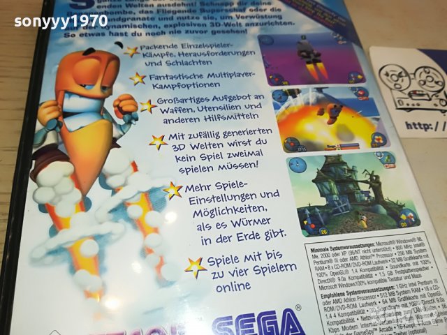SEGA WORMS 3D PC CD-ROM X2 CD-ВНОС GERMANY 3103231704, снимка 14 - Игри за PC - 40207081