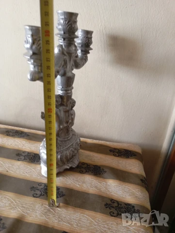 Свещник в бароков стил, снимка 3 - Антикварни и старинни предмети - 51149644