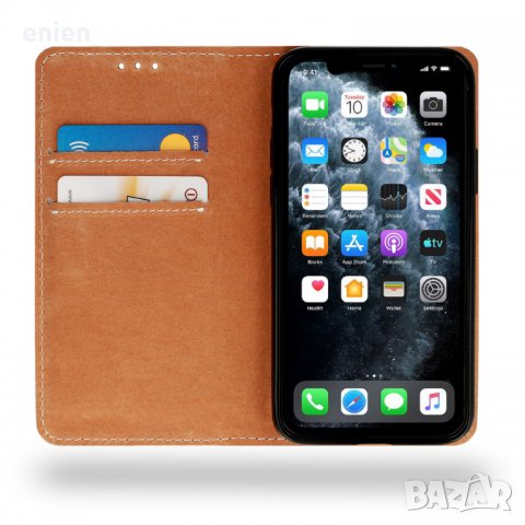 Елегантен кожен калъф тип тефтер за Huawei P30 Lite / естествена кожа, снимка 5 - Калъфи, кейсове - 30584763