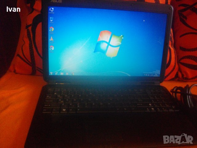 Лаптоп 15,6"-ASUS K50C-Отличен-Черен-HD 320GB/RAM 3GB/Intel Celeron 220-Батерия Добра/Зарядно, снимка 12 - Лаптопи за работа - 42759679