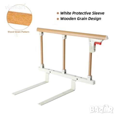 Сгъваем предпазен парапет за легло за възрастни хора и пациенти, снимка 3 - Други стоки за дома - 53293651