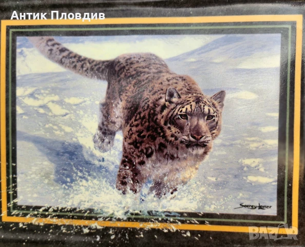 Керамична чиния „Swift Pursuit“ – John Seerey-Lester, The Bradford Exchange (1999), снимка 5 - Антикварни и старинни предмети - 51338098