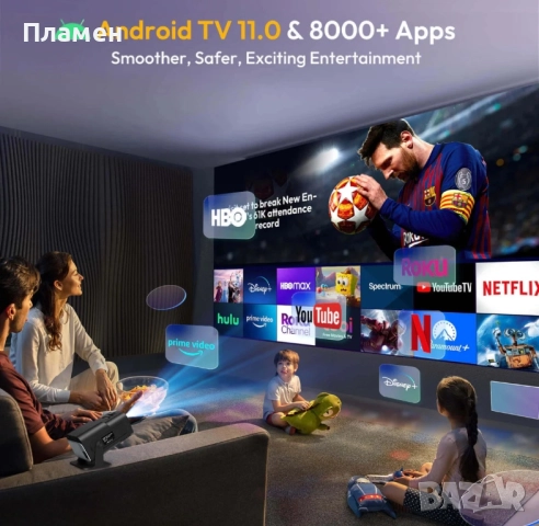 XGODY Gimbal 5 Full HD 1080P проектор, снимка 4 - Плейъри, домашно кино, прожектори - 52026261