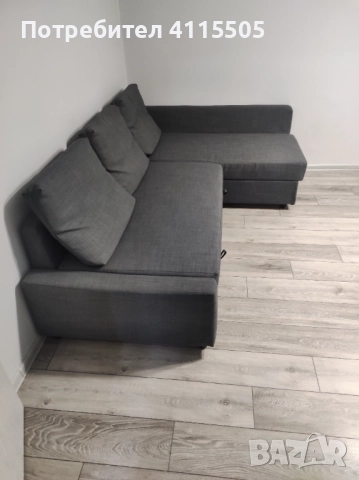 ъглов разтегателен диван с ракла, снимка 2 - Дивани и мека мебел - 51711997