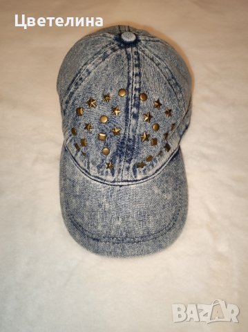 Дънкова шапка с капси RESERVED размер М цена 15.00 лв., снимка 2 - Шапки - 42887034