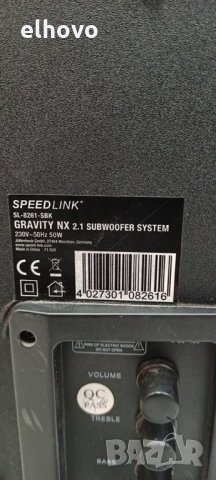 Субуфер Speed Link SL-8261-SBK, снимка 8 - Тонколони - 30843996