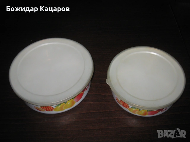 Две емайлирани кутии, за храна. Цена- 10 евро.Пращам по куриер. За София, може и лично да минете., снимка 4 - Съдове за готвене - 54213384