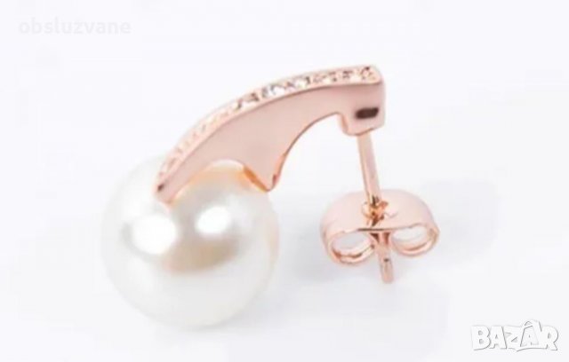Комплект перли в розово злато, снимка 5 - Бижутерийни комплекти - 39002447