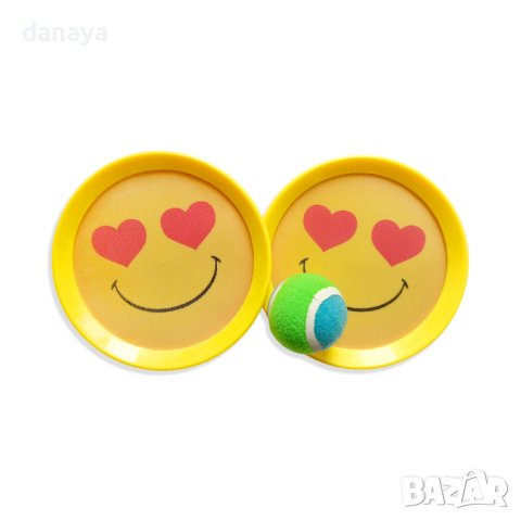 3716 Кеч бол игра с лепящо топче Catch Ball Емотикони, снимка 2 - Тенис - 40718755