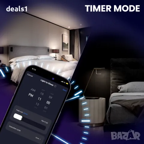 MOES Интелигентна Bluetooth LED Крушка с Регулируема Светлина 9W E27 Регулируем Цвят , снимка 10 - Лед осветление - 47704774