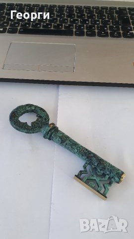 Антикварен колекционерски бронзов турбошон , снимка 1