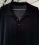 Черна блуза с копчета копринен трикотаж Германия, снимка 1 - Блузи - 44457864